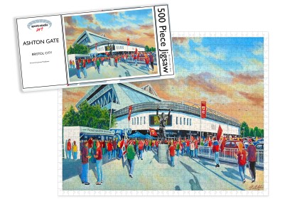 Ashton Gate Stadium 'Going to the Match' Fine Art Jigsaw Puzzle  - Bristol City FC